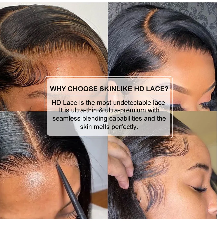 Парик женский прямой из натуральных волос 13 х6 дюймов х4