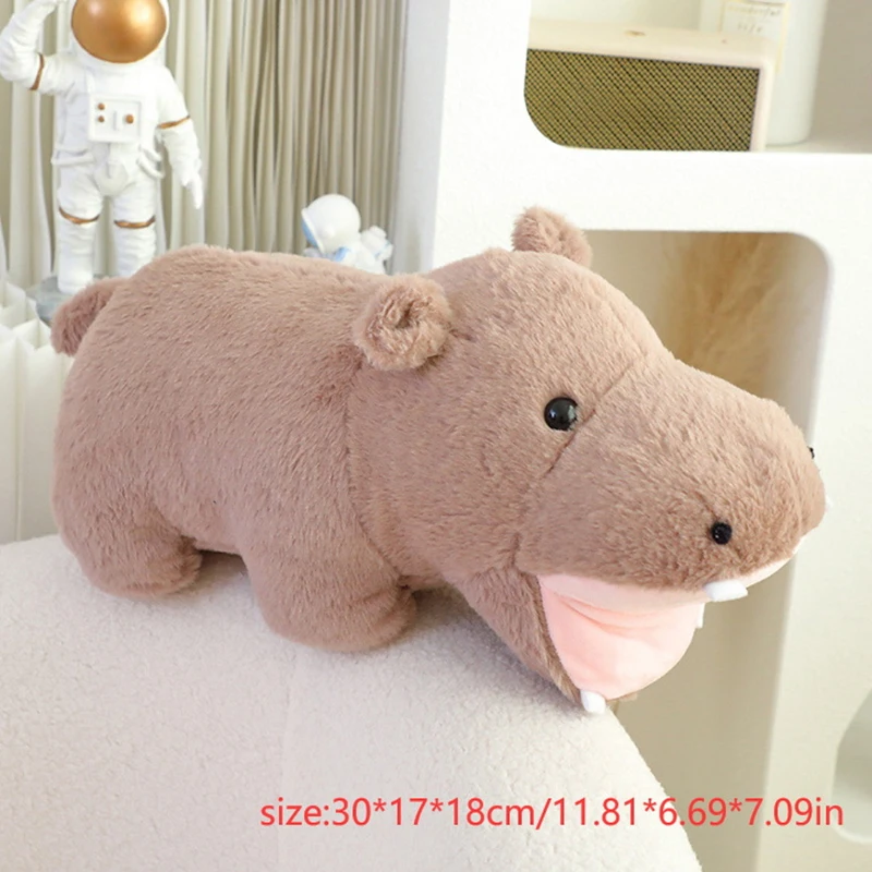 Милая детская плюшевая игрушка-бегемот Moodeng Baby Hippo плюшевый милый мультяшный