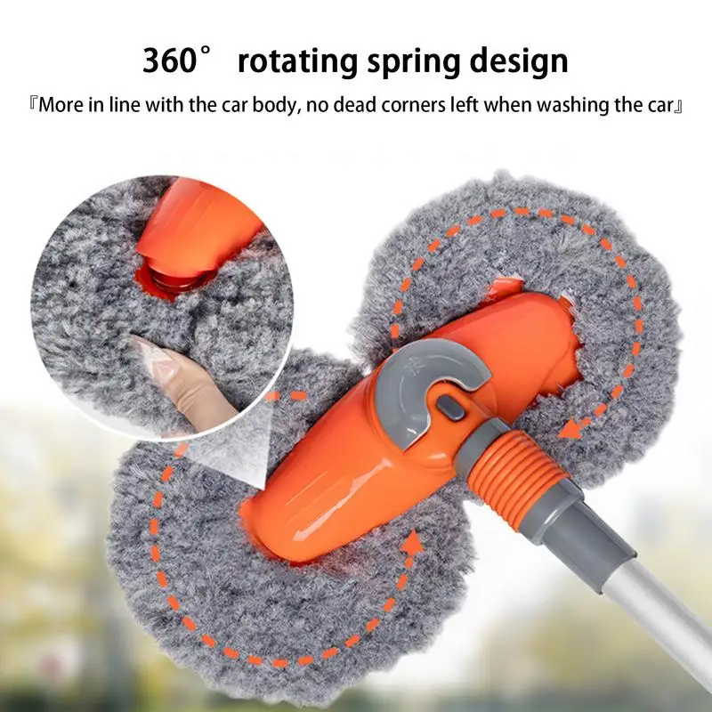 Щетка для мойки автомобиля швабра инструмент чистки с длинной ручкой выдвижная