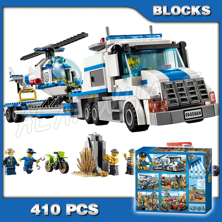 

410 шт. городской коптер вертолет транспортер грязевой велосипед Багги рок укрытие 10422 Набор строительных блоков Кирпичи совместимы с модель...