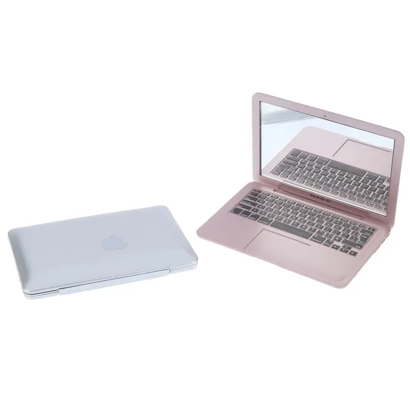 

Mini Vanity Mirror Fashion Makeup Mini Pocket Laptop Mirror Computer Glass Women Girls Creative Home Decoration 9.3*6.5*0.5cm