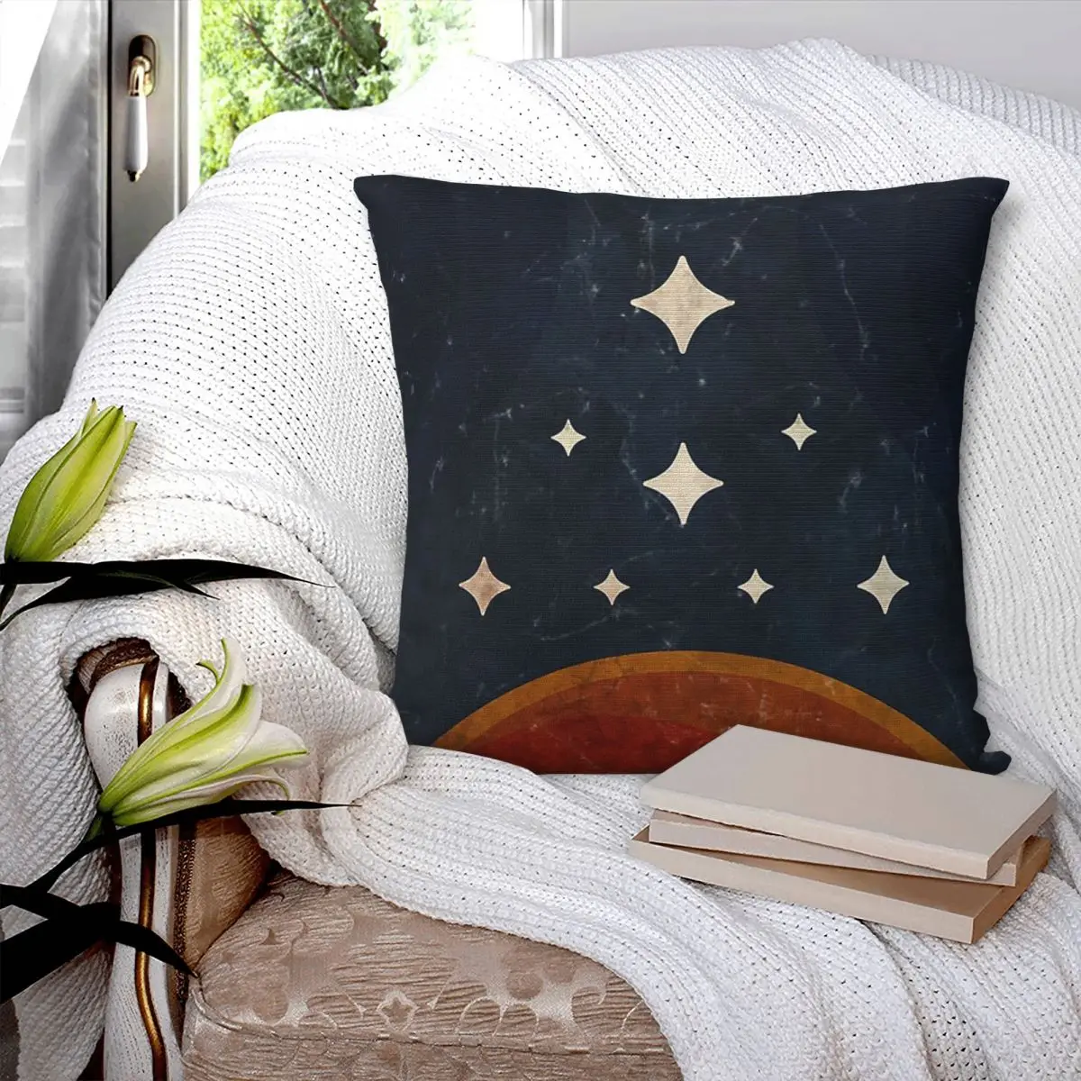 

Constellation Logo Square Pillowcase Pillow Cover Polyester Cushion Decor Comfort Throw Pillow for Home Sofa