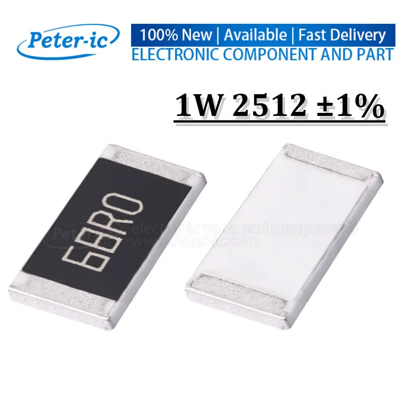 (50 шт.) 2512 1% 1 Вт SMD резистор 0R 1R 2R 3R 5.1R 10R 20R 33R 39R 47R 51R 100R 200R 510R 1K 4 7 K 10K 15K 16K 30K 100K 200K Ом