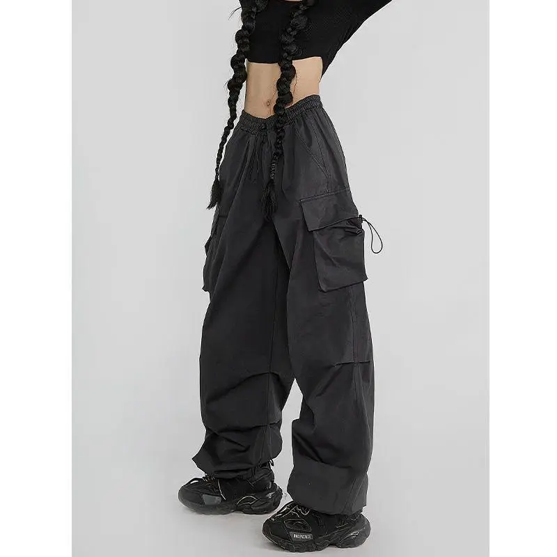 

Новинка 2023, модный нишевой дизайн в стиле ретро, индивидуальный комбинезон на шнуровке с несколькими карманами, свободные узкие прямые повседневные брюки для детей