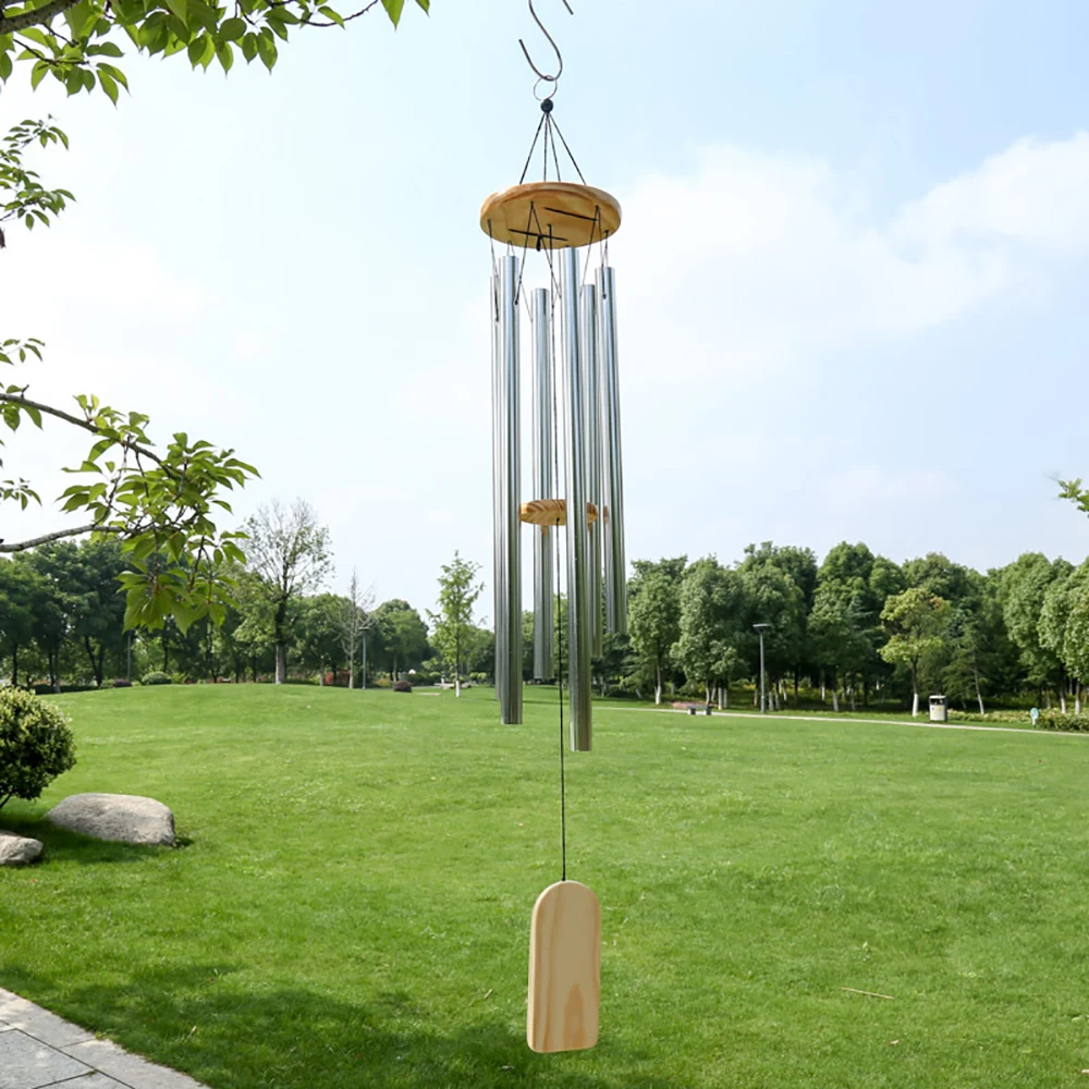 

6 Tubes Antique Resonant Wind Chimes Outdoor Metal Door Wall Hanging Ornament Wind Chime for Home Car Decor Gift