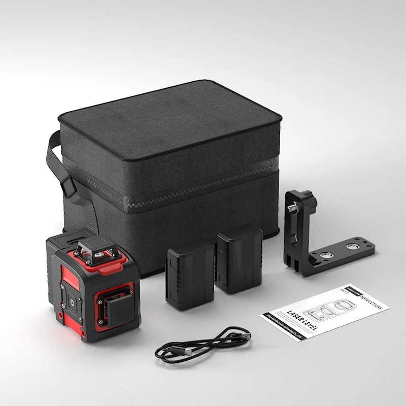 YAGU 8/12 линий лазерный уровень 3x360 ° Мини-цифровой дисплей перезаряжаемая батарея