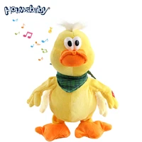 houwsbaby squawking duck musical stuffed animal walking singing and waving rooster electronic interactive plush toy