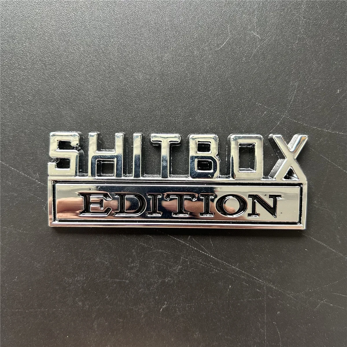 3D SHITBOX Edition Эмблема ABS Автомобильный значок Хвост багажника Боковые наклейки на