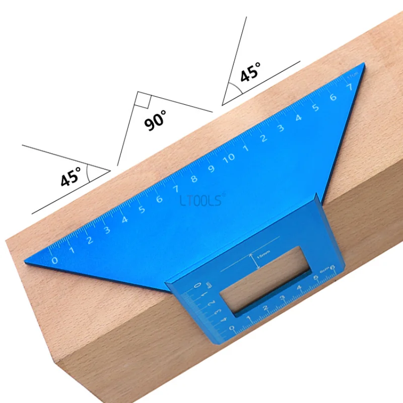 

Woodworking Multifunctional Angle Ruler Aluminum Alloy T-shaped 45 Degree Marking and Planning Machine Right Angle Guide Ruler