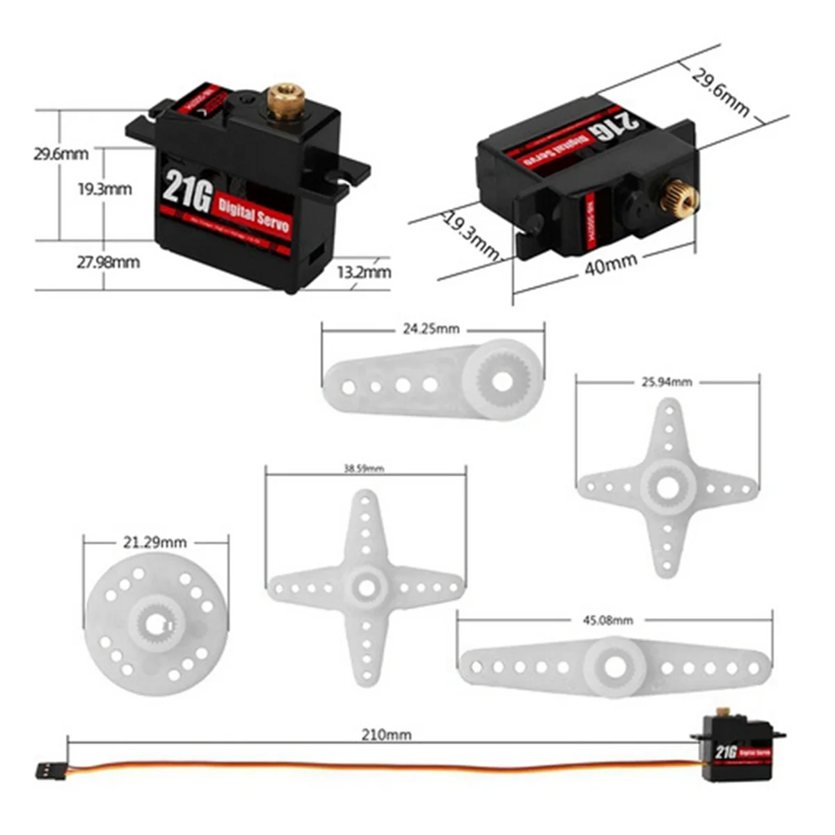 Фото Бесщеточный двигатель ABST 2322 2600KV, регулятор скорости 45A, 7-канальный передатчик-приемник, сервопривод 21г, комплект для радиоуправляемых машин 1/12 MN82 MN99S MN168 MN78 №5