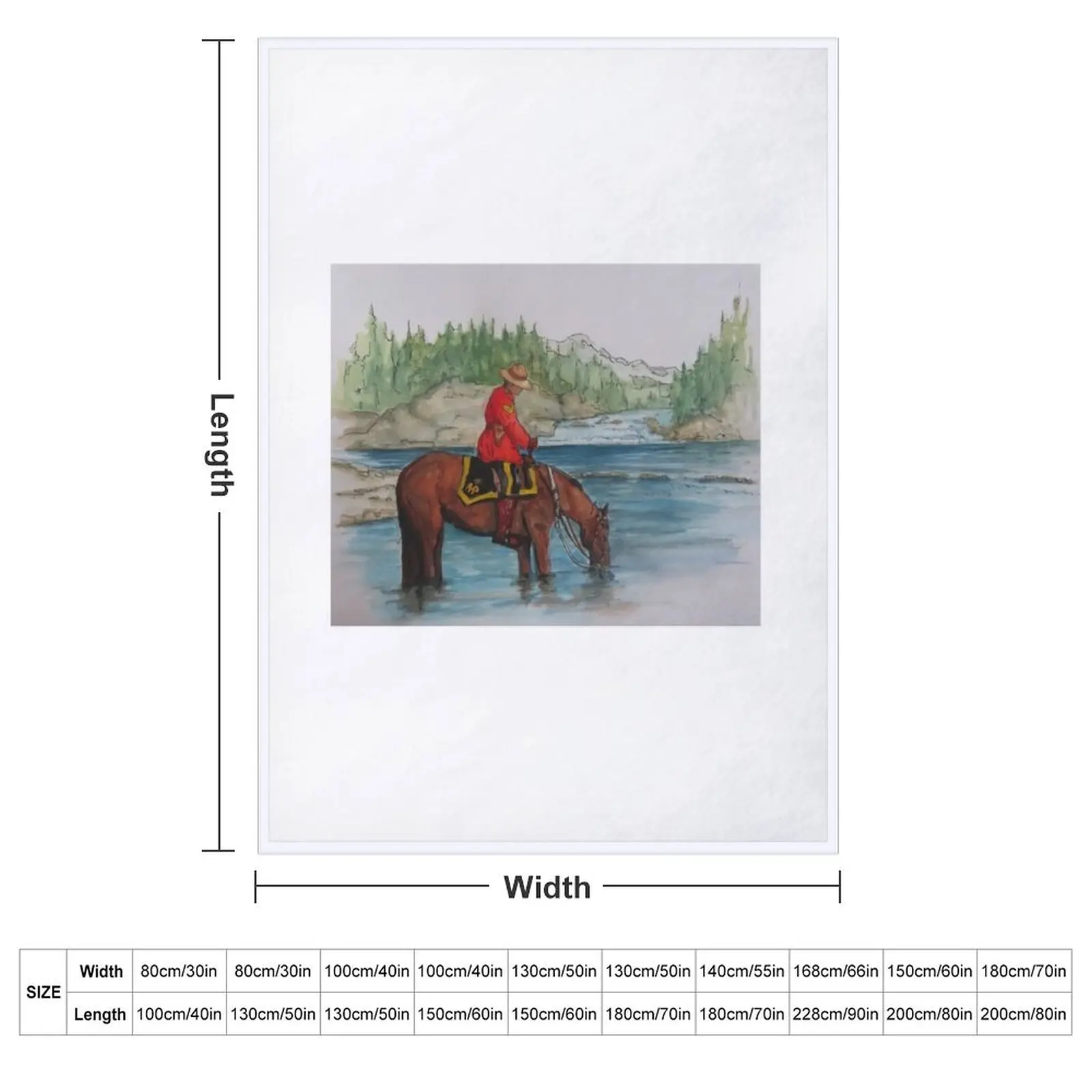 РМП. In Red Serge on Horseback Throw Blanket Hair Luxury Designer Nap аниме Одеяла