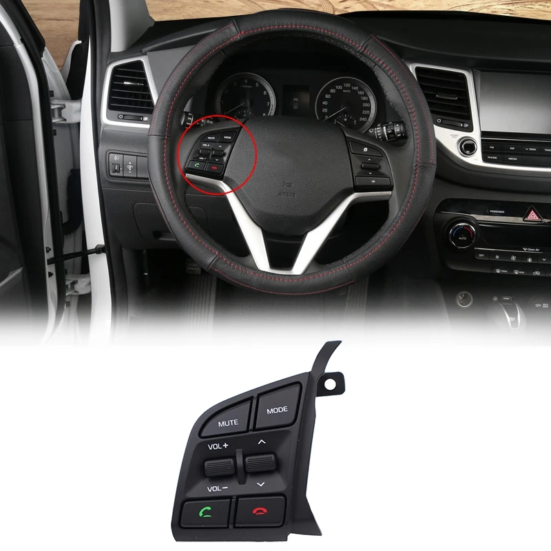 

Car Steering Wheel Remote Control Left Volume Button Bluetooth Button for Hyundai Tucson TLC 2016-2019 96710F8400