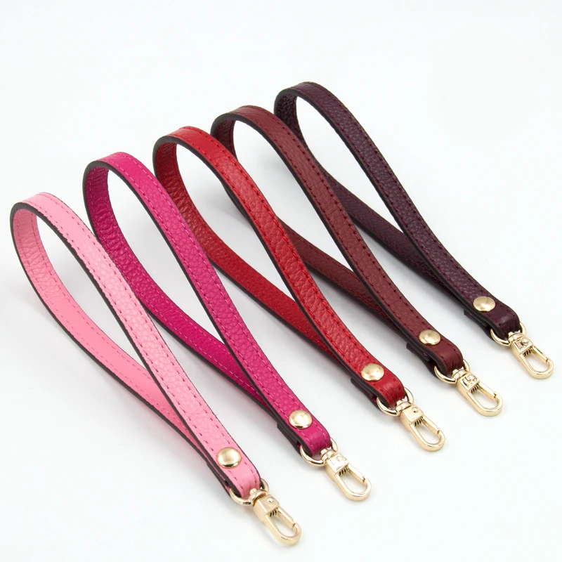 Lychee Pattern Bag Wrist Strap 19cm Long PU Leather Shoulder Bag Strap Handles Purse Handle For Handbag Belts Bag Accessories