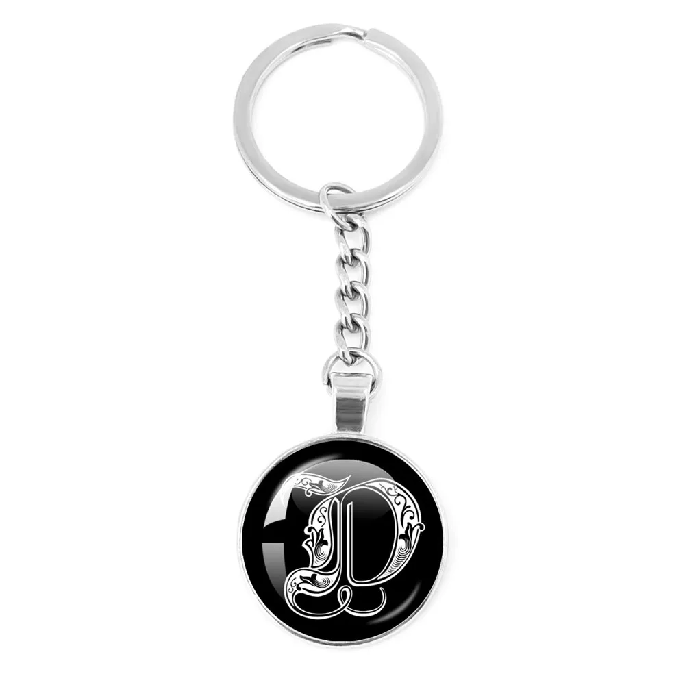 Брелок с 26 надписями в виде Королевского инициалена Круглый подвеской модные