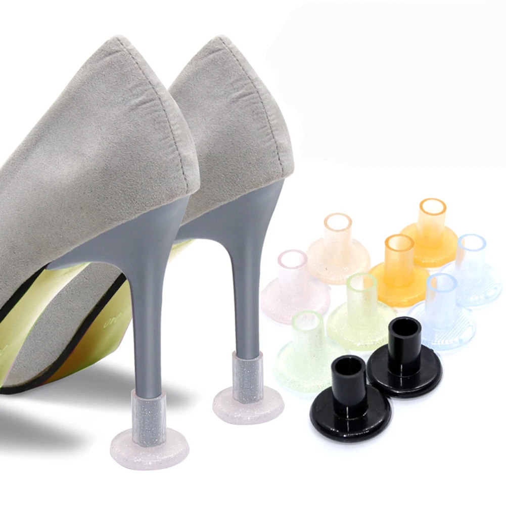 

Heel Protectors Colorful Heel Stoppers Latin Stiletto Dancing Covers Antislip High Heeler For Bridal Wedding Shoes Accessories