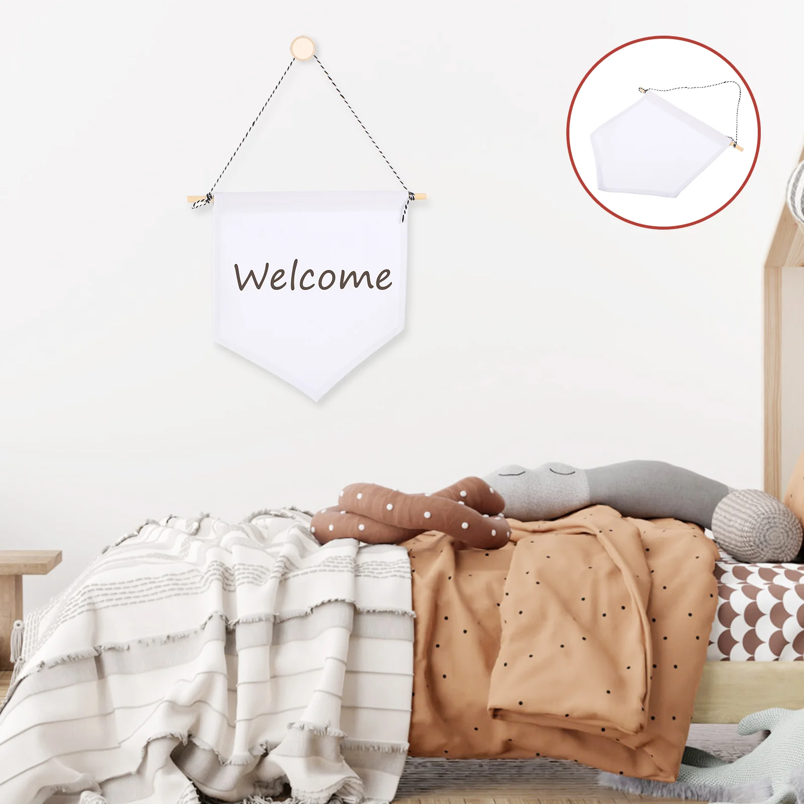 

Flags Banner Blank Pin Wall Canvas Hanging Display Enamel Flag Garden Banners Unfinished Case Storage Decor Brooch