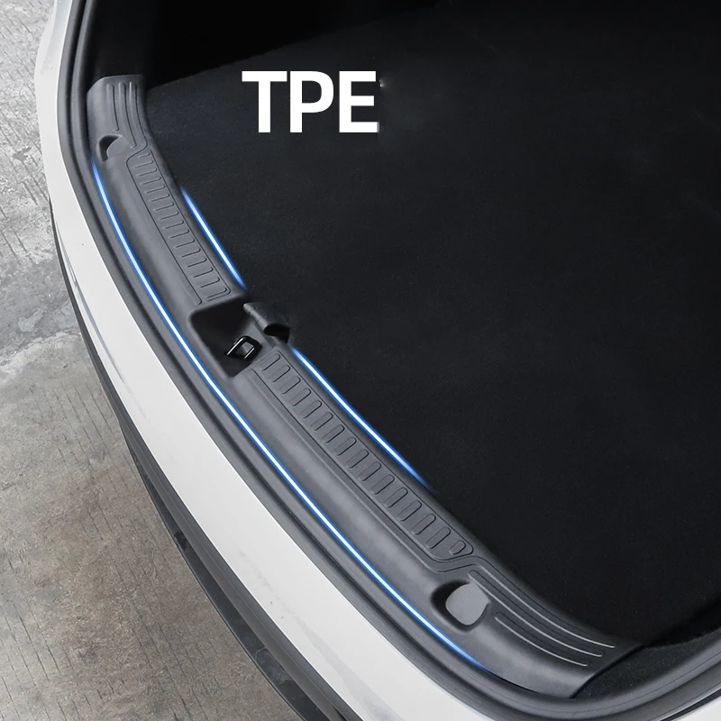 

Защита для входной двери и пороговой бампер для Tesla Model Y 2020-2022, протектор пластины для порога багажника и двери, резиновая отделка из ТПЭ