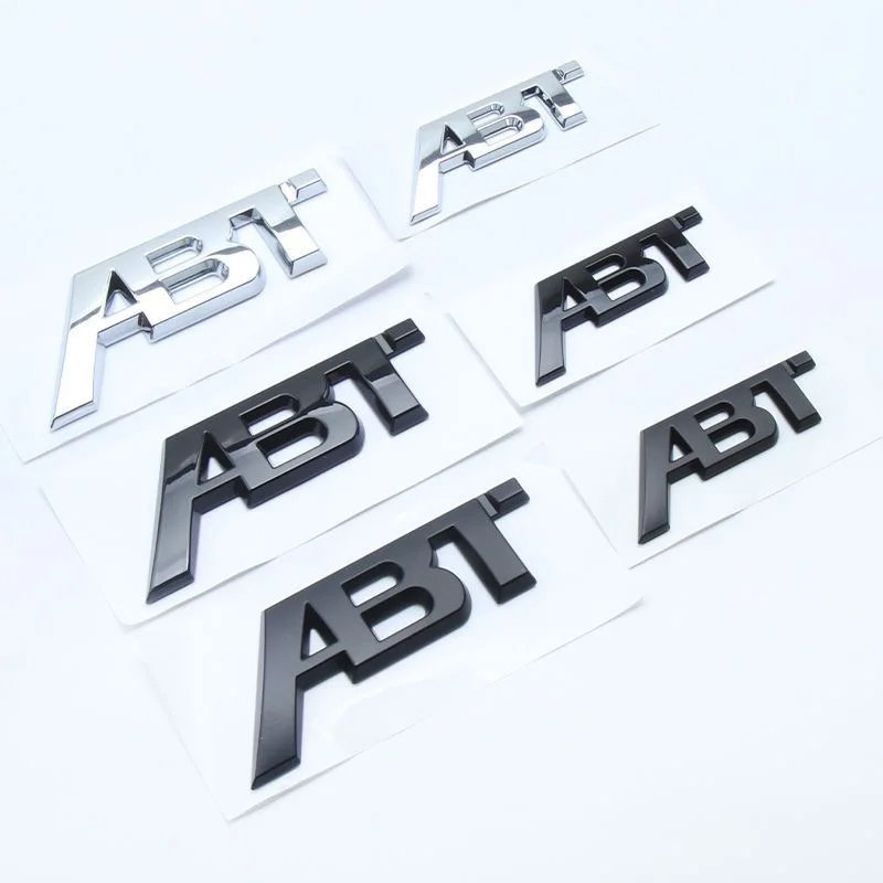 Фото 3D ABS ABT наклейка на задний багажник автомобиля с буквенным логотипом для A3 A4 A5 A7 A7 Q3 Q5 Q7 TT RS6 RS3 аксессуары №1