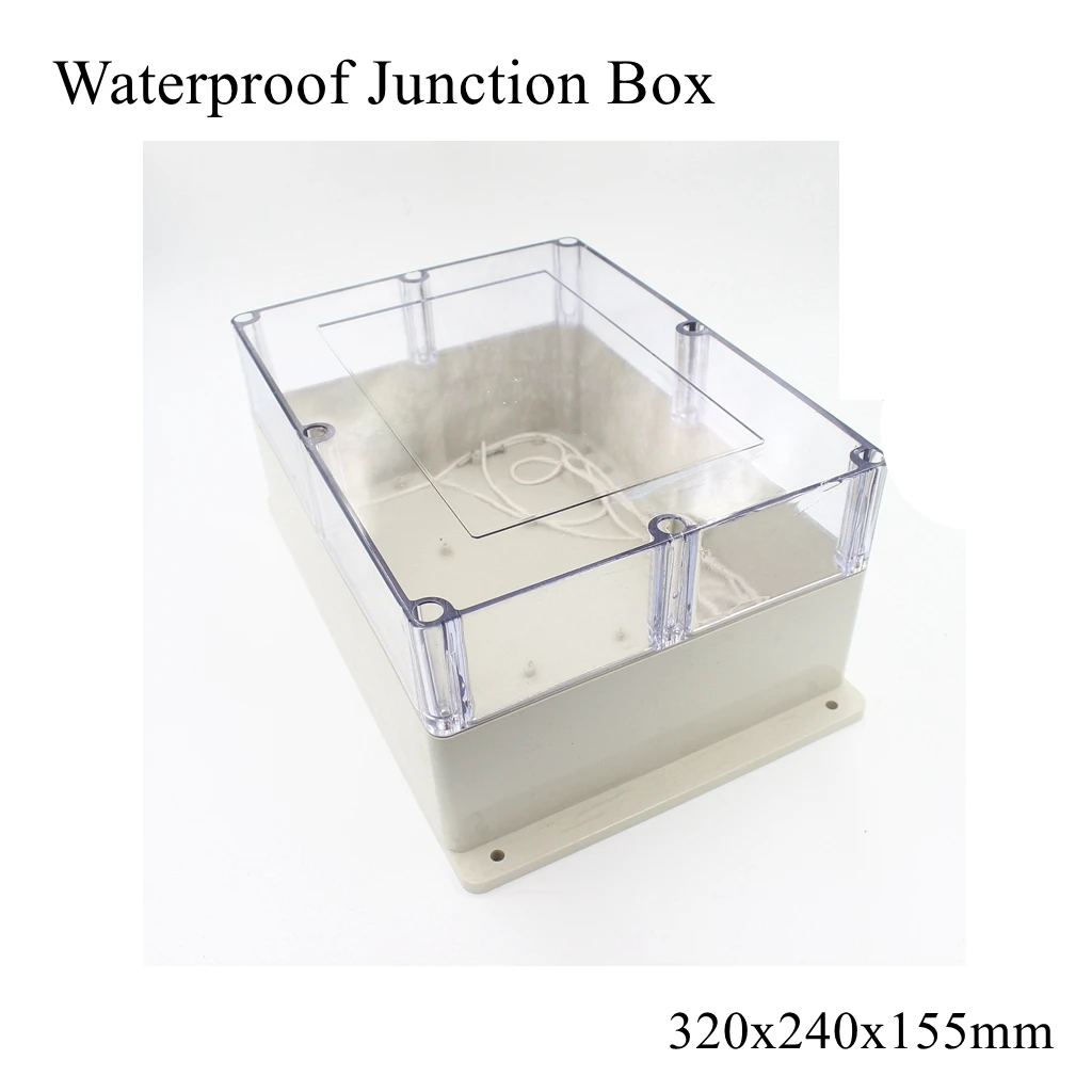Распределительная коробка 320x240x155 мм, ясное прозрачное покрытие IP65, ABS водонепроницаемый пластиковый корпус, чехол для инструмента