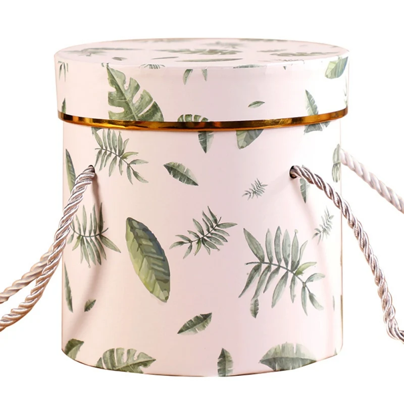 1 шт. Мраморная круглая коробка для хранения цветов |