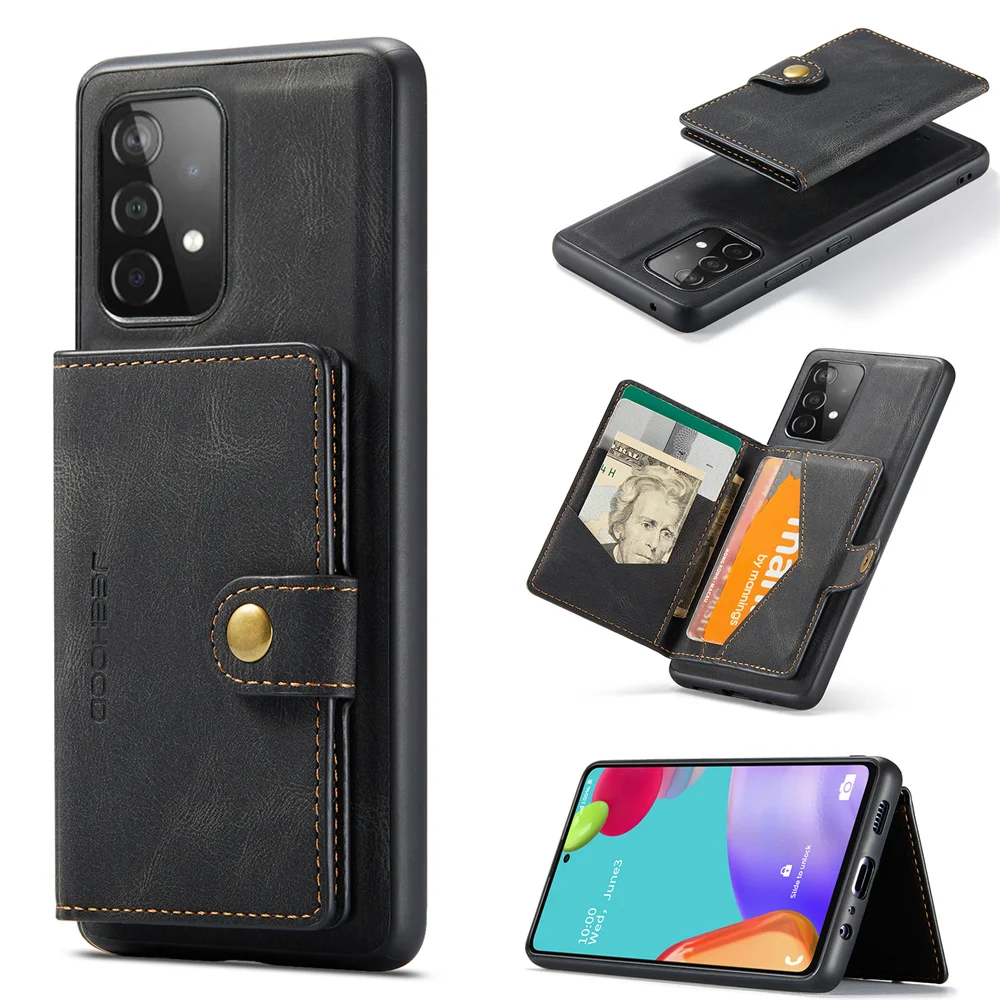 

Luxury Magnetic Safe Leather Case For Samsung A12 A22 A32 A42 A52 A72 M12 F12 Wallet Card Bag Stand Holder Cover