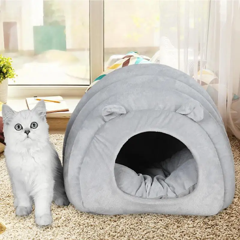 

Cat Tent Bed Soft And Comfortable Cat Bed With Caterpillar Shape Winter Keep Warm Covered Cat Bed For Puppy Cat And Rabbit