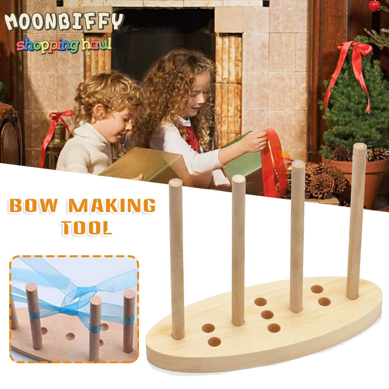 

Изготовитель бантов для ленты и венков, саморегулирующийся Деревянный инструмент для изготовления бантов с 4 палочками для рукоделия, укра...