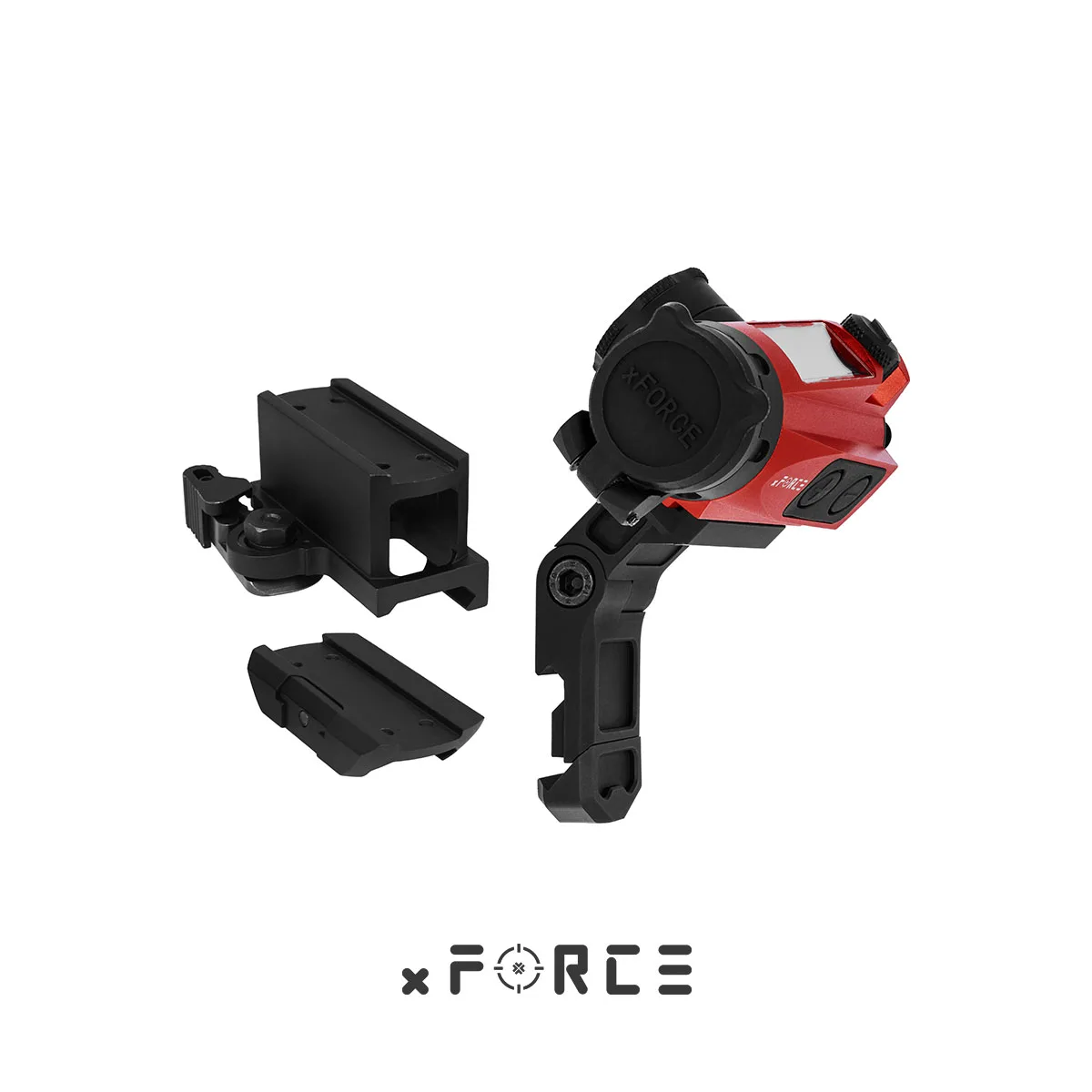 

xFORCE XTSP Solar Red Dot Sight with LOW & QD & Adjustable Angle Offse Mount & Killflash / Kill Flash Buy One Get 1 FREE Offset