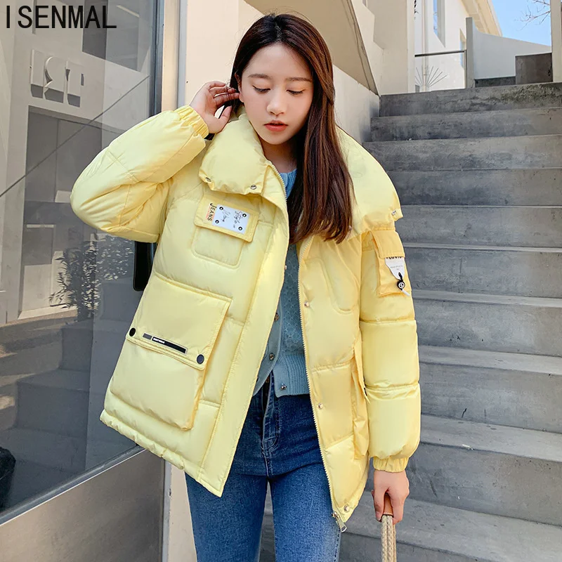 New Women Winter Jacket Thick Stand Collar Warm Short Parkas Women Winter Coat Cotton Padded Jackets Female Parka
