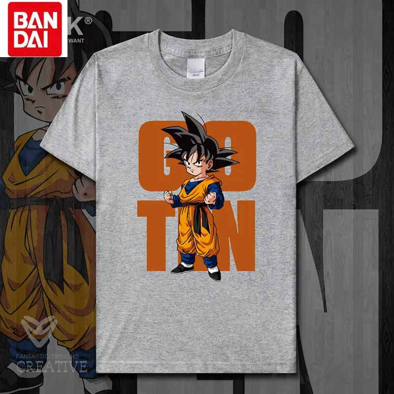 

Bandai 2022 Summer Short Sleeve DragonBalls Anime Pure Cotton Printed Casual Street Loose Trend Round Neck Couple T-Shirt