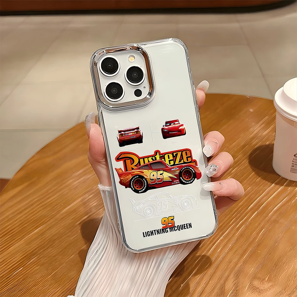 Фото Чехол для телефона с мультяшными машинками Молния МакКуин 95 для iPhone 17e 17 16e 16 15 14 13 12 11 mini Pro Max X XR XSMAX 8 7 Air Plus №5