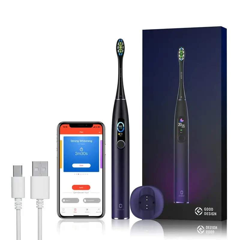 

Pro Rechargeable Smart Toothbrush for Adults, Battery Toothbrush with LCD Screen, Pueple, Valentine's Day Gifts