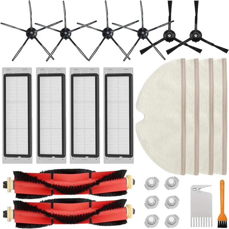 

Main Brush Side Brush HEPA Filter Robotic Vacuum Cleaner Parts For Roborock S4 S5 S6 E35 S50