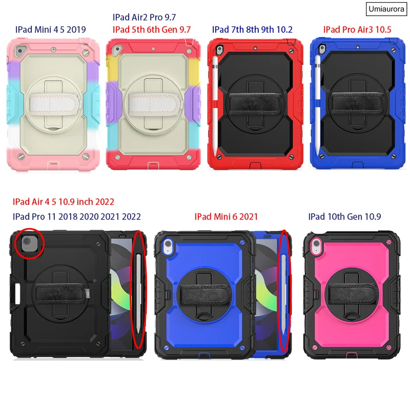 Для iPad 10 2 7-го 8-го 9-го 10-го поколения Air 3 4 5 9 Mini 6 7 Pro 11 Чехол для планшета Детский