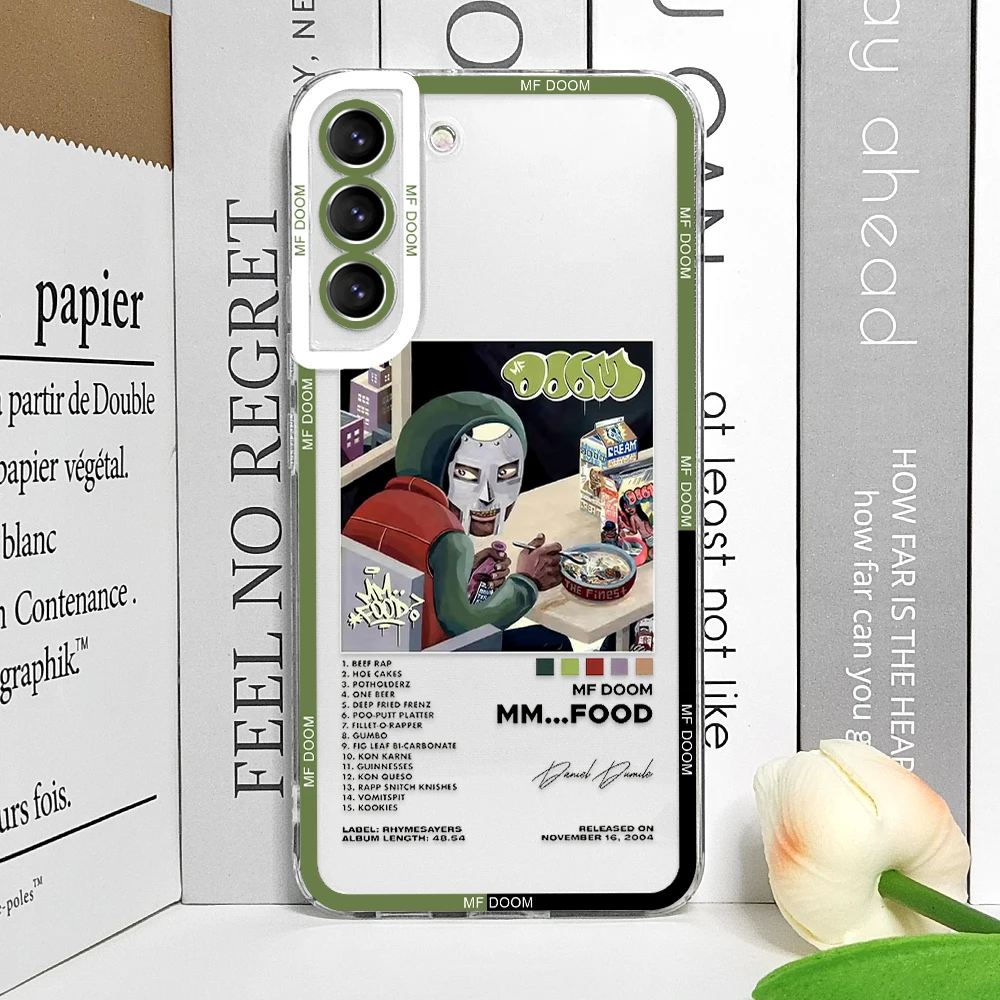 Hot Singer MF DOOM Poster Clear Phone Case for Samsung A55 A54 A53 A51 A70 A32 A31 A22 A13 5G Transparent Soft Covers Art Fundas