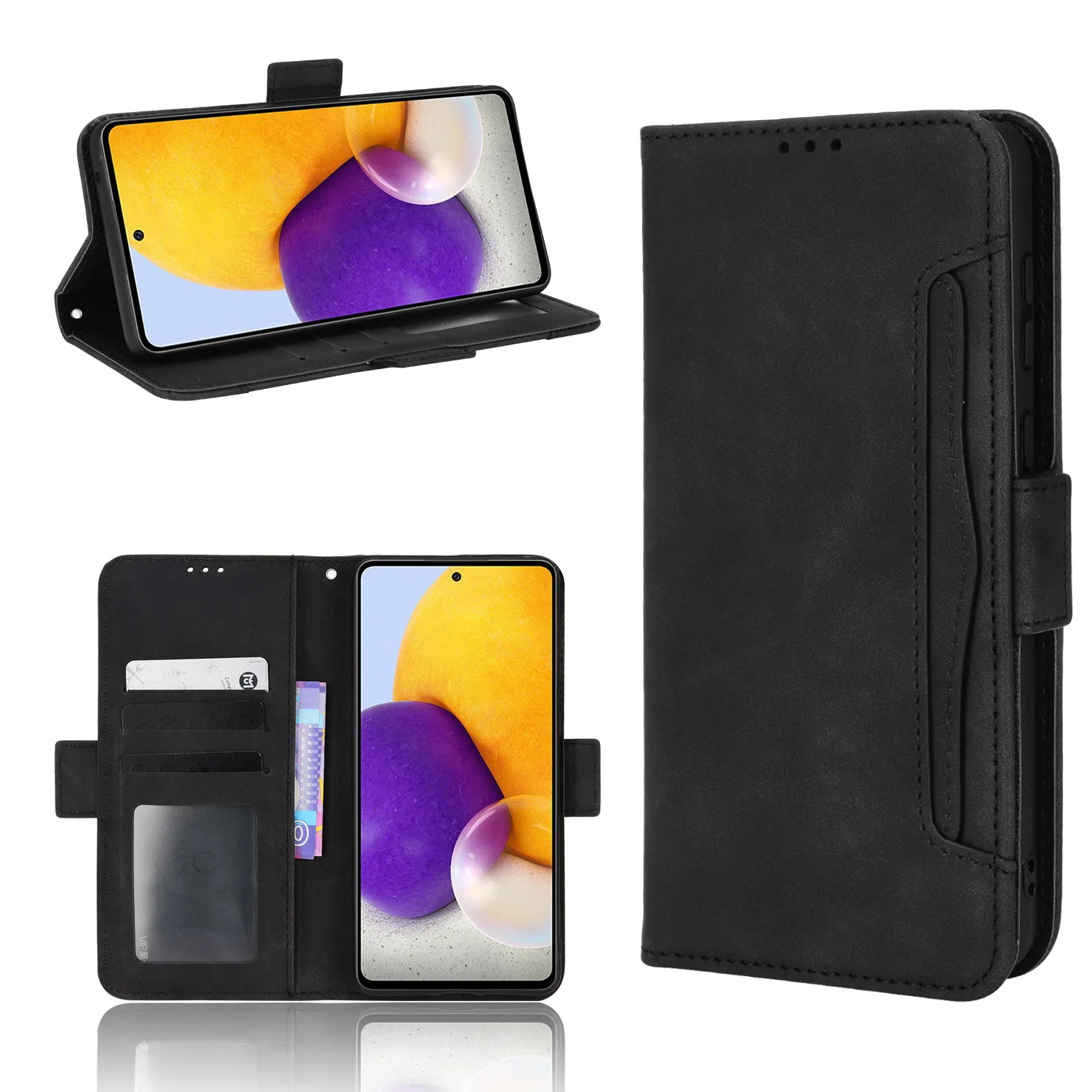 

Кожаный чехол-книжка с отделениями для карт для Samsung Galaxy A53