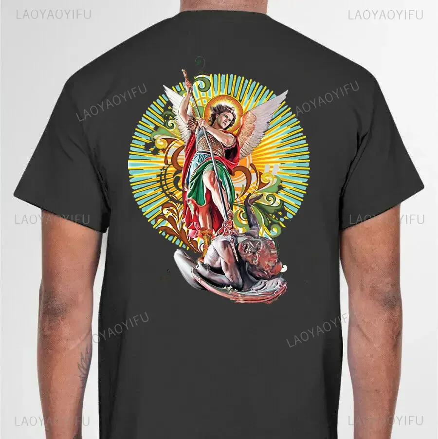 Не делайте мир с плохим разрушением. Футболка Archangel Saint Michael Мужская Летняя