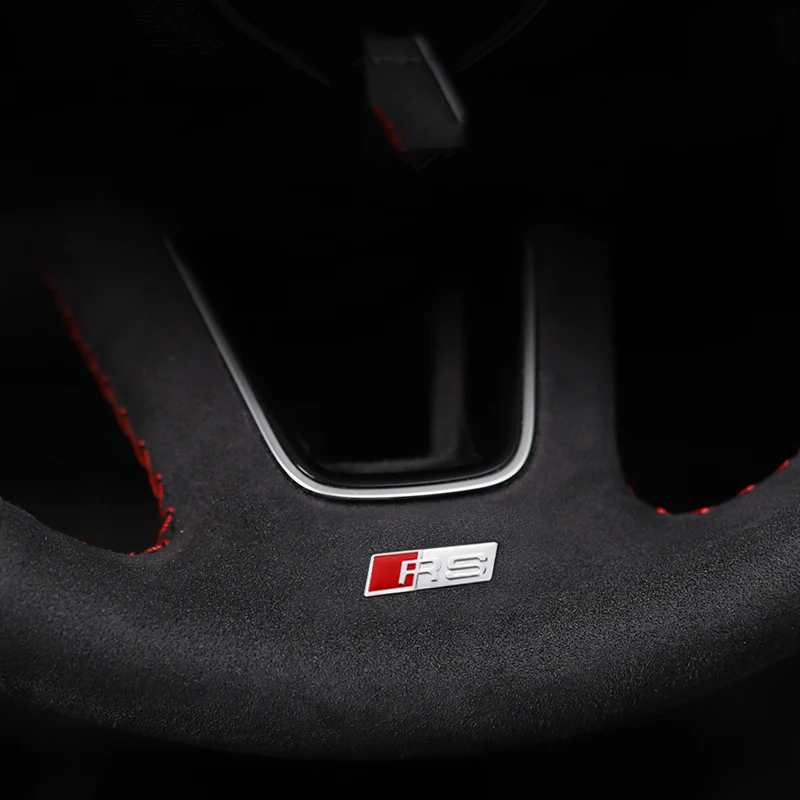 3D алюминиевый значок S-Line RS автомобильные наклейки украшения на руль аксессуары