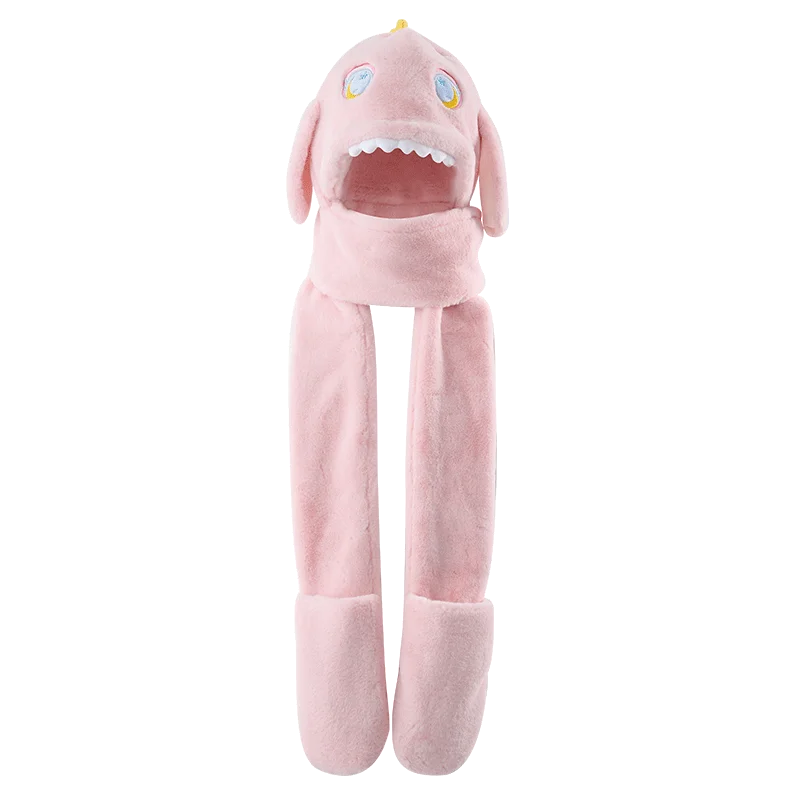 

YY Cute Female Moving Dinosaur Outdoor Keep Warm Artifact Hat