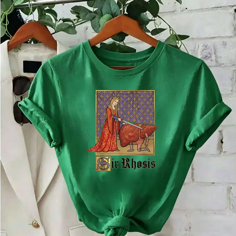 Футболка унисекс с забавным принтом Sir Rhosis Medieval Pun Meme Funny Liver Drunk, интересная графика, оверсайз, с круглым вырезом, с принтом (art.: 3920dab9ee13a) - 3920dab9ee13a