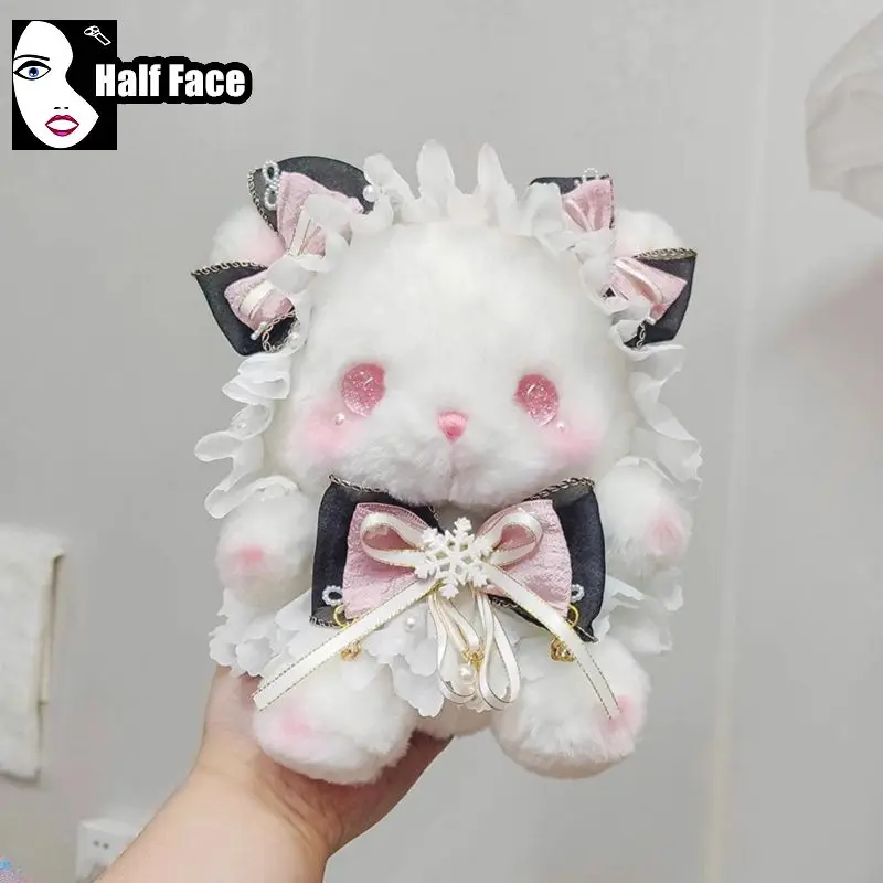 Y2K женская готическая лолита на одно плечо в стиле Харадзюку милый кролик бант