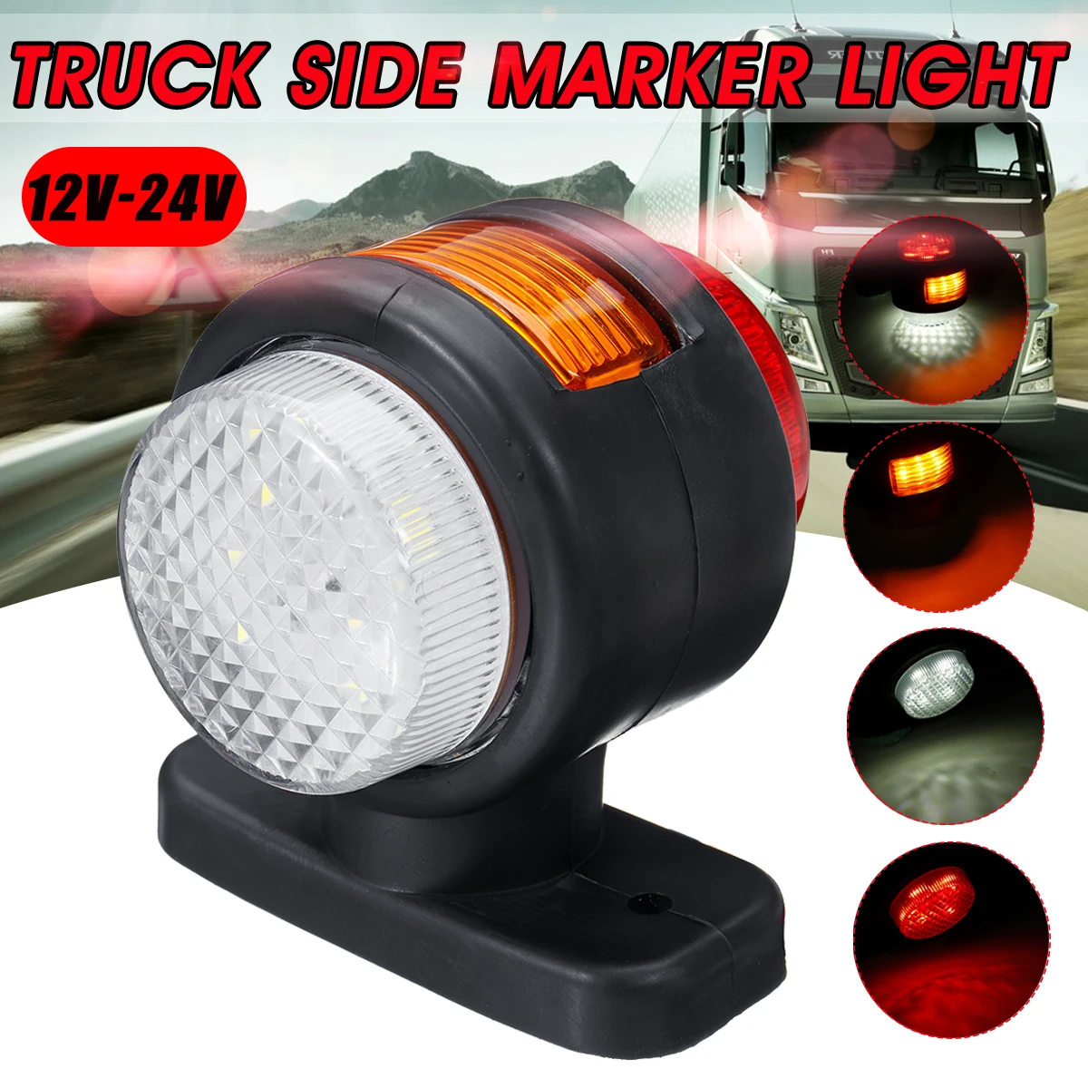 

11 Led 12v-24v Truck lights Trailer lamp Tail Light truck Side Marker Indicators caravan rear Light tractor Lights Signal Light