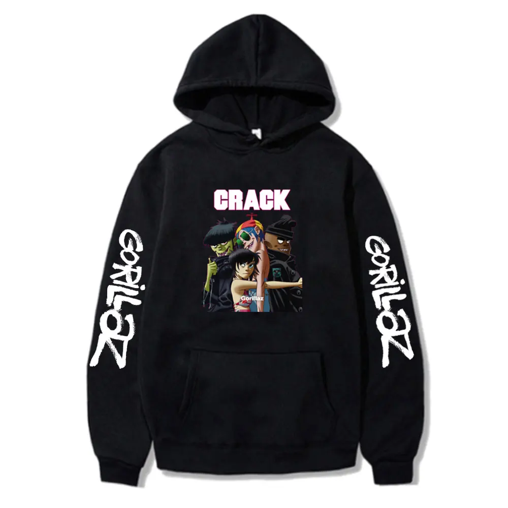 

Spring Autumn Casual Hoodie Gorillaz Boy Girl Gift For Teen Rock Band Fashion Hoody Harajuku Sportswear Tops Dropshipping