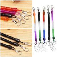 110mm plastic spring rope stretch key chain anti lost bag rope elastic phone lanyards mobile accessories portable rope fish f0c8