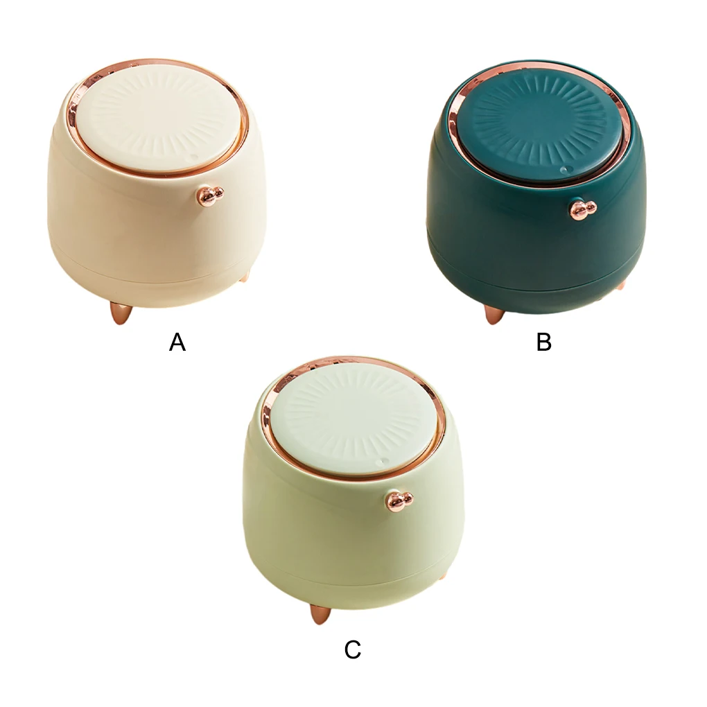 

ABS Hide Garbage Bag With Inner Basket In Classic Desktop Trash Can Press PoppingLid Office