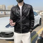 Новинка 2021, модная куртка для мужчин, серебристая блестящая ткань, уличная одежда в стиле хип-хоп, облегающая тянущаяся одежда для сценических танцев, женская одежда 5XL, 4XL