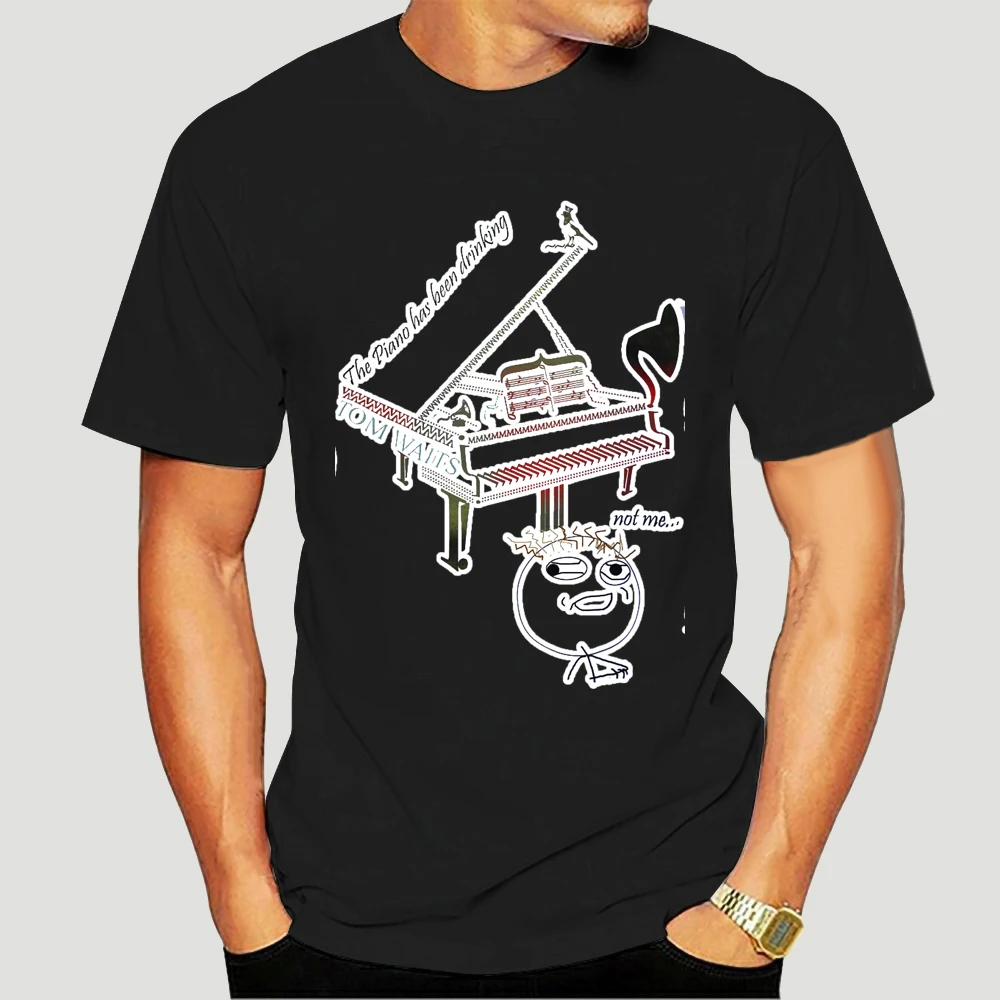 

Camiseta con diseño de Piano ha estado beber, Tom Waits 5410X