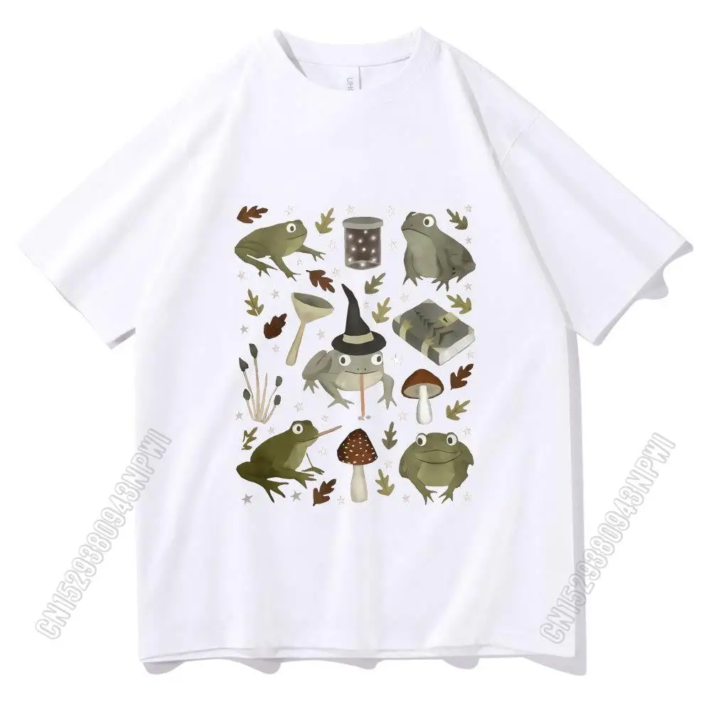 New Popular Toad Spells Print T-Shirt Summer Women Cute Tshirt Man Black Tee Short Sleeve 100% Cotton Design T Shirts images - 2