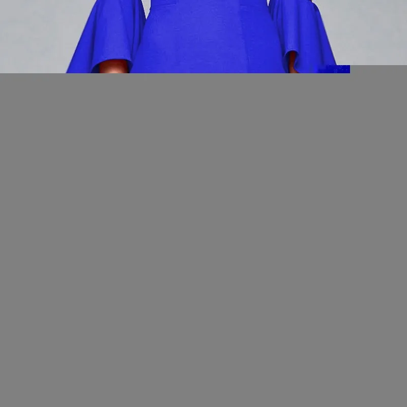 Женское длинное платье-Русалка с открытой спиной и рукавами-колоколами