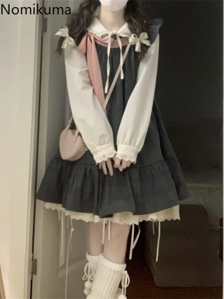 2024 женская одежда милые комплекты из 2 предметов платье трапециевидной формы с